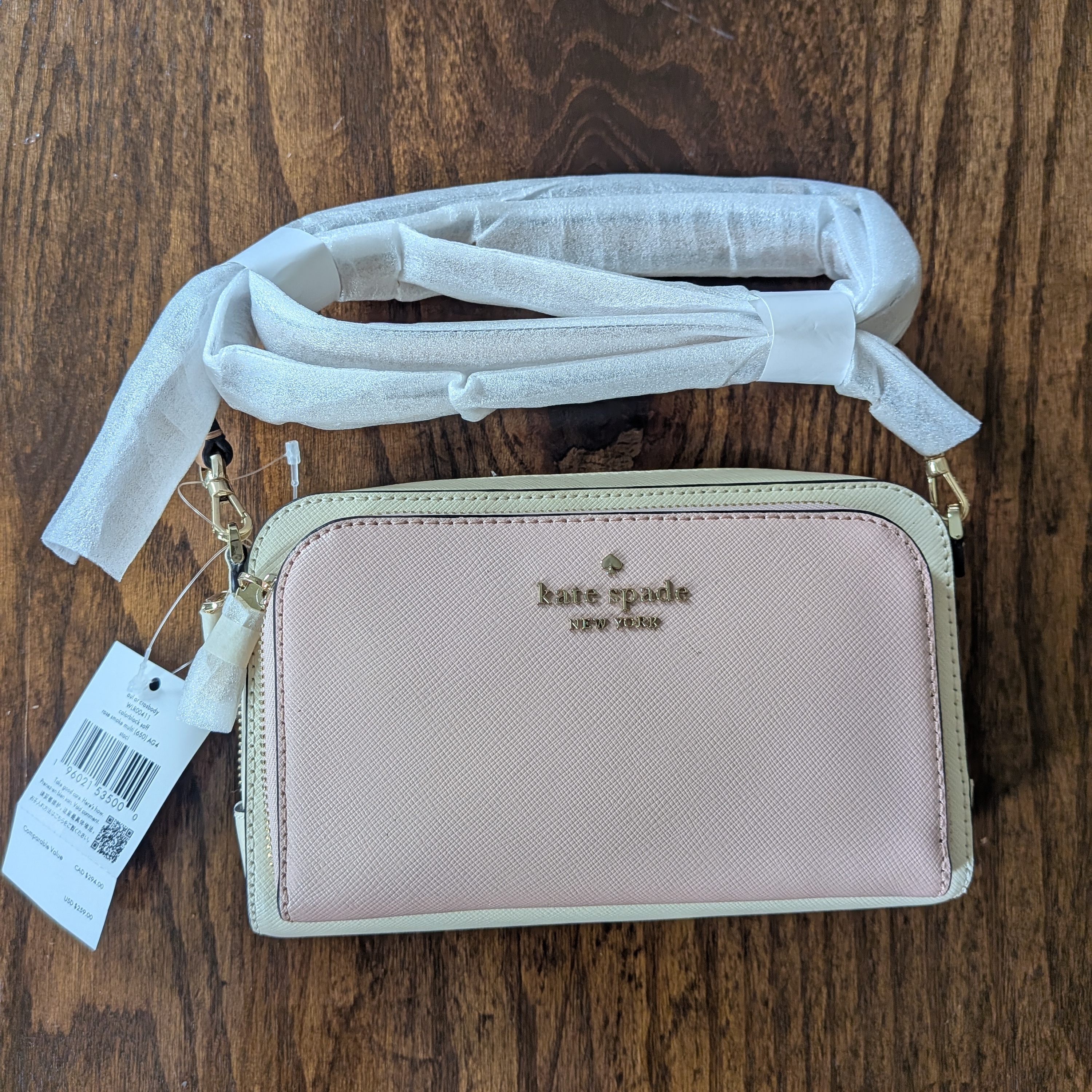 Kate Spade Blush And Beige Crossbody Bag